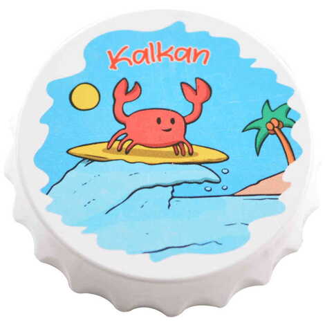 Kalkan Themed Customised Uv Printed Bottle Cap Shaped Plastic Base Bottle Opener 63x15 mm - 15