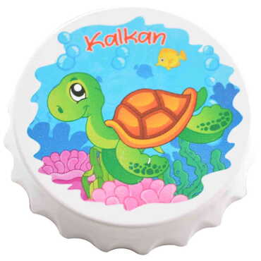 Kalkan Themed Customised Uv Printed Bottle Cap Shaped Plastic Base Bottle Opener 63x15 mm - 16