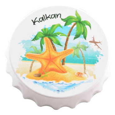 Kalkan Themed Customised Uv Printed Bottle Cap Shaped Plastic Base Bottle Opener 63x15 mm - 18