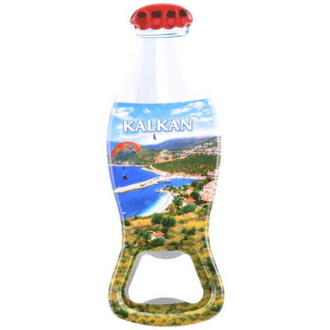 Kalkan Themed Customised Uv Printed Coca Cola Bottle Shape Plastic Base Bottle Opener 42x120 mm - 4