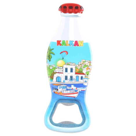 Kalkan Themed Customised Uv Printed Coca Cola Bottle Shape Plastic Base Bottle Opener 42x120 mm - 5