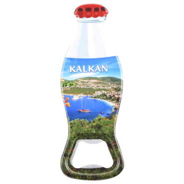 Kalkan Themed Customised Uv Printed Coca Cola Bottle Shape Plastic Base Bottle Opener 42x120 mm - 6