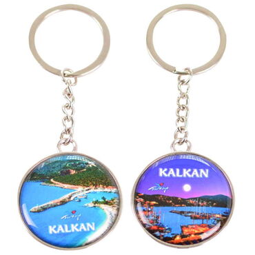 Kalkan Themed Metal Round Keychain 40x100 mm - 2