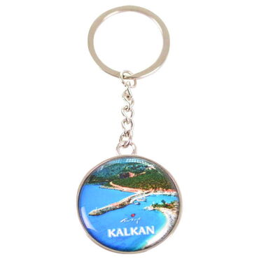 Kalkan Themed Metal Round Keychain 40x100 mm - 3