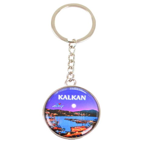 Kalkan Themed Metal Round Keychain 40x100 mm - 4