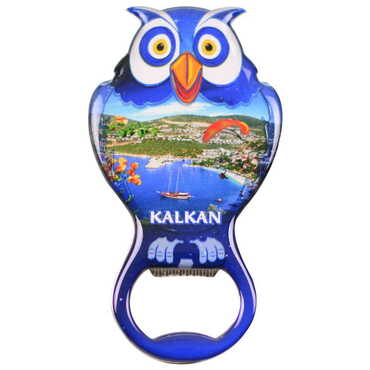 Kalkan Themed Owl Shaped Metal Magnetic Bottle Opener 88x47 mm - 4