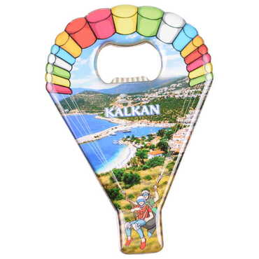 Kalkan Themed Parachute Shaped Metal Magnetic Opener 113x75 mm - 5