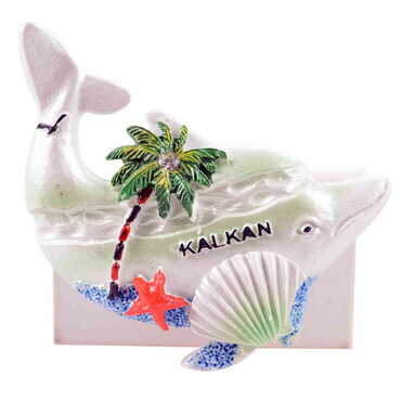 Kalkan Themed Polyester Stoned And Nacrous Fridge Magnet - 5