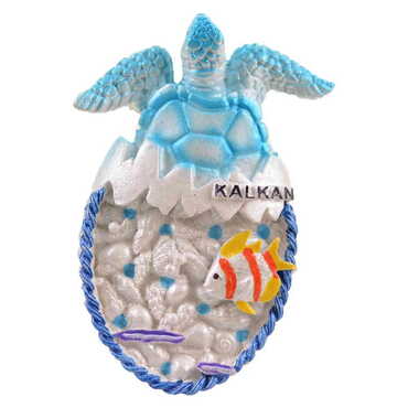 Kalkan Themed Polyester Stoned And Nacrous Fridge Magnet - 30