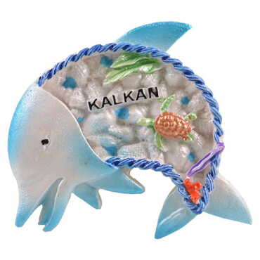 Kalkan Themed Polyester Stoned And Nacrous Fridge Magnet - 35