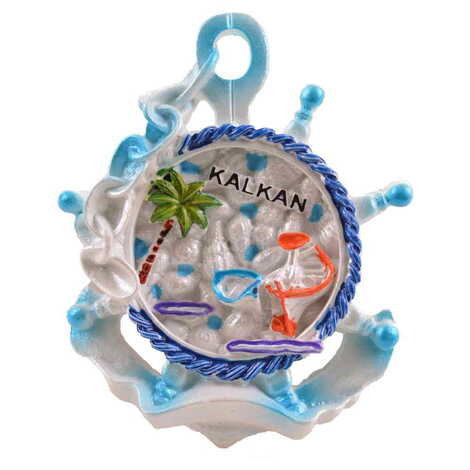 Kalkan Themed Polyester Stoned And Nacrous Fridge Magnet - 37