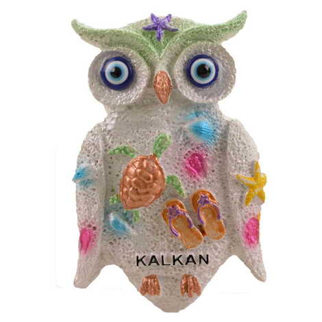 Kalkan Themed Polyester Stoned And Nacrous Fridge Magnet - 41