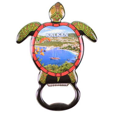 Kalkan Themed Turtle Shaped Metal Magnetic Bottle Opener 103x75 mm - 4