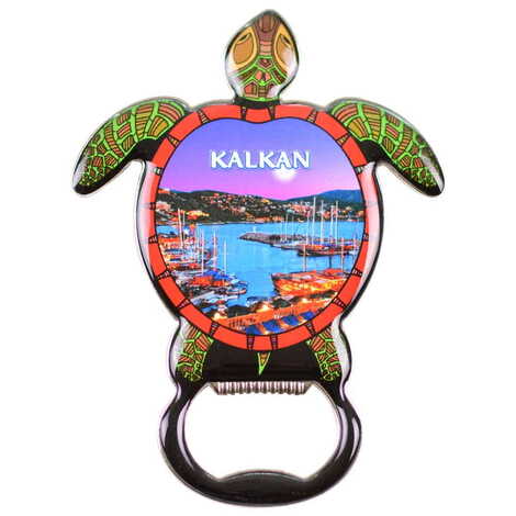 Kalkan Themed Turtle Shaped Metal Magnetic Bottle Opener 103x75 mm - 5