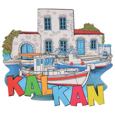 Kalkan Themed Wooden Customised 2D Souvenir Fridge Magnet - 3