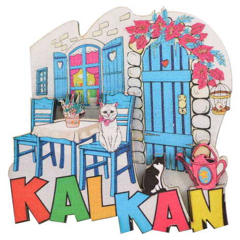 Kalkan Themed Wooden Customised 2D Souvenir Fridge Magnet - 5