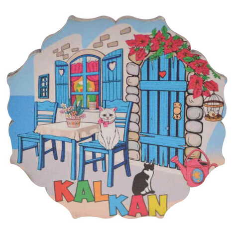 Kalkan Themed Wooden Customised Souvenir Coaster 90mm - 5