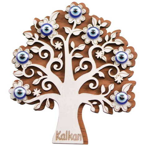 Kalkan Themed Wooden Engraved Souvenir Fridge Magnet - 7