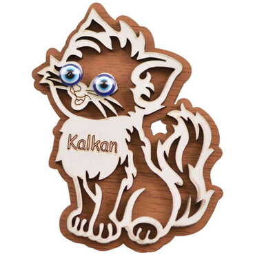 Kalkan Themed Wooden Engraved Souvenir Fridge Magnet - 11