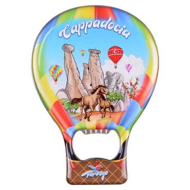 Toptan Kapadokya Temalı Myros Metal Balon Açacak Magnet T 102x73 mm - 4