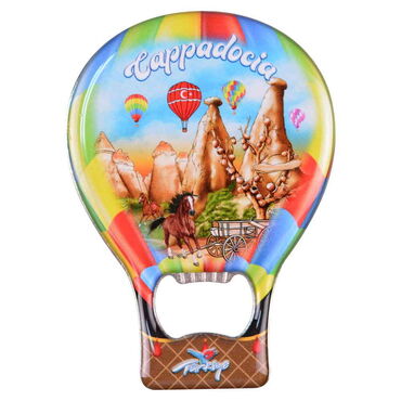 Toptan Kapadokya Temalı Myros Metal Balon Açacak Magnet T 102x73 mm - 5