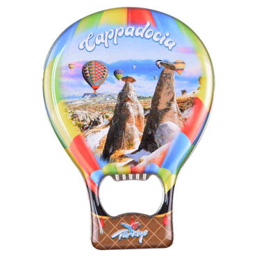 Toptan Kapadokya Temalı Myros Metal Balon Açacak Magnet T 102x73 mm - 7