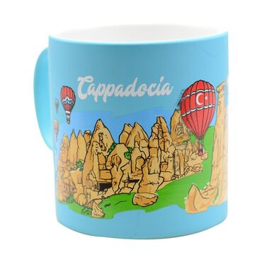 Kapadokya Themed Customised Serigraphy Printed Ceramic Mug 82x90 mm - 12