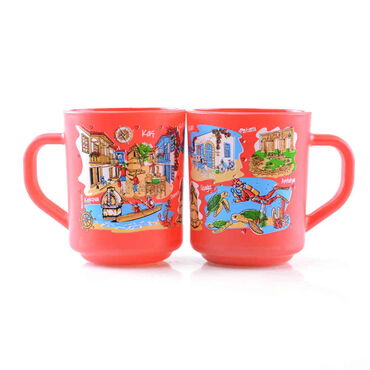 Kas Region Themed Colored Glass Mug - 4