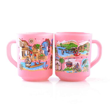 Kas Region Themed Colored Glass Mug - 8