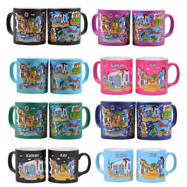 Kas Region Themed Customised Serigraphy Printed Ceramic Mug 82x90 mm - 5