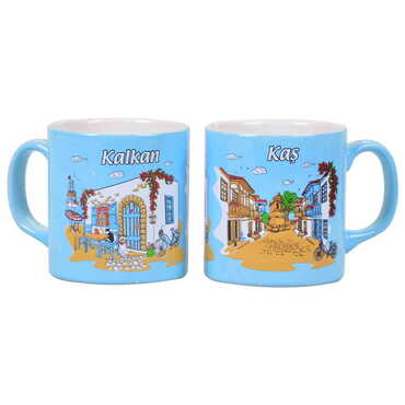 Kas Region Themed Customised Serigraphy Printed Ceramic Mug 82x90 mm - 6