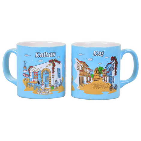 Kas Region Themed Customised Serigraphy Printed Ceramic Mug 82x90 mm - 6