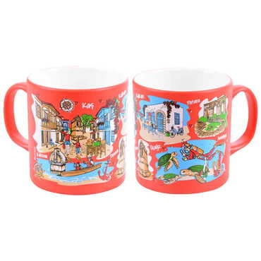 Kas Region Themed Customised Serigraphy Printed Ceramic Mug 82x90 mm - 7