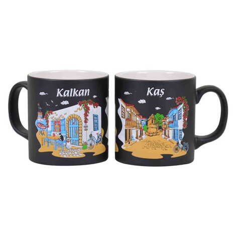 Kas Region Themed Customised Serigraphy Printed Ceramic Mug 82x90 mm - 8