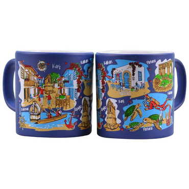 Kas Region Themed Customised Serigraphy Printed Ceramic Mug 82x90 mm - 9