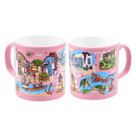 Kas Region Themed Customised Serigraphy Printed Ceramic Mug 82x90 mm - 12