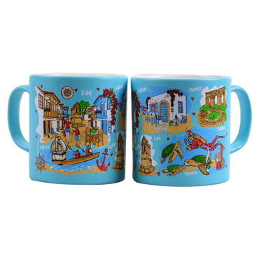 Kas Region Themed Customised Serigraphy Printed Ceramic Mug 82x90 mm - 13