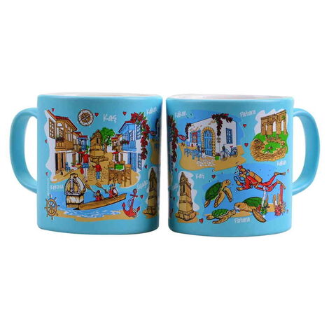 Kas Region Themed Customised Serigraphy Printed Ceramic Mug 82x90 mm - 13