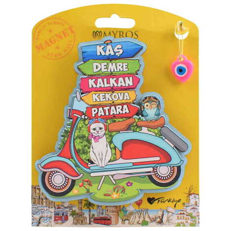 Kas Region Themed Plastic Base UV Printed Custom Backing Carded Fridge Magnet - 2