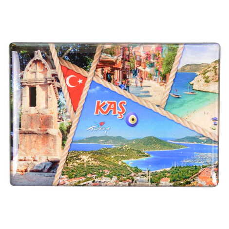 Toptan Kaş Temalı Myros Dikdörtgen Magnet 80x55 mm - 7