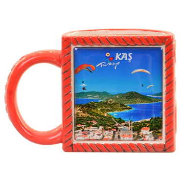 Kas Themed Ceramic Flag Print Pencil Case - 5