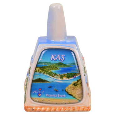 Kas Themed Collectible Souvenir Turkish Ceramic Bell - 3