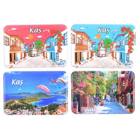 Kas Themed Customised UV Printed Plastic Base Rectangle Fridge Magnet 80x50 mm - 3