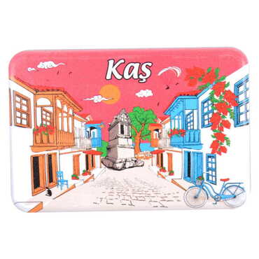 Kas Themed Customised UV Printed Plastic Base Rectangle Fridge Magnet 80x50 mm - 4