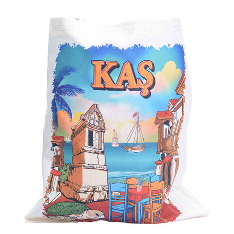 Kas Themed Digital Printed Tote Bag 35x40 cm - 2