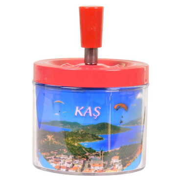 Kas Themed Metal Push Down Ashtray - 6