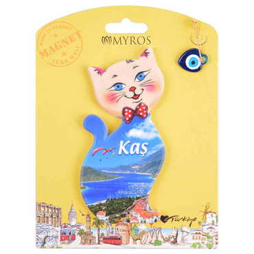 Kas Themed Plastic Base UV Printed Custom Backing Carded Fridge Magnet - 7