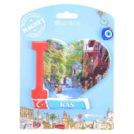 Kas Themed Plastic Base UV Printed Custom Backing Carded Fridge Magnet - 15