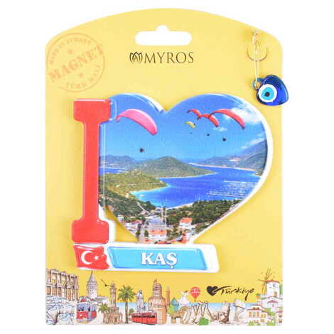 Kas Themed Plastic Base UV Printed Custom Backing Carded Fridge Magnet - 19