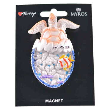 Kas Themed Polyester Backing Carded Stoned And Nacrous Fridge Magnet - 8